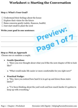 Worksheet 1 - Starting the Conversation - Thumbnail